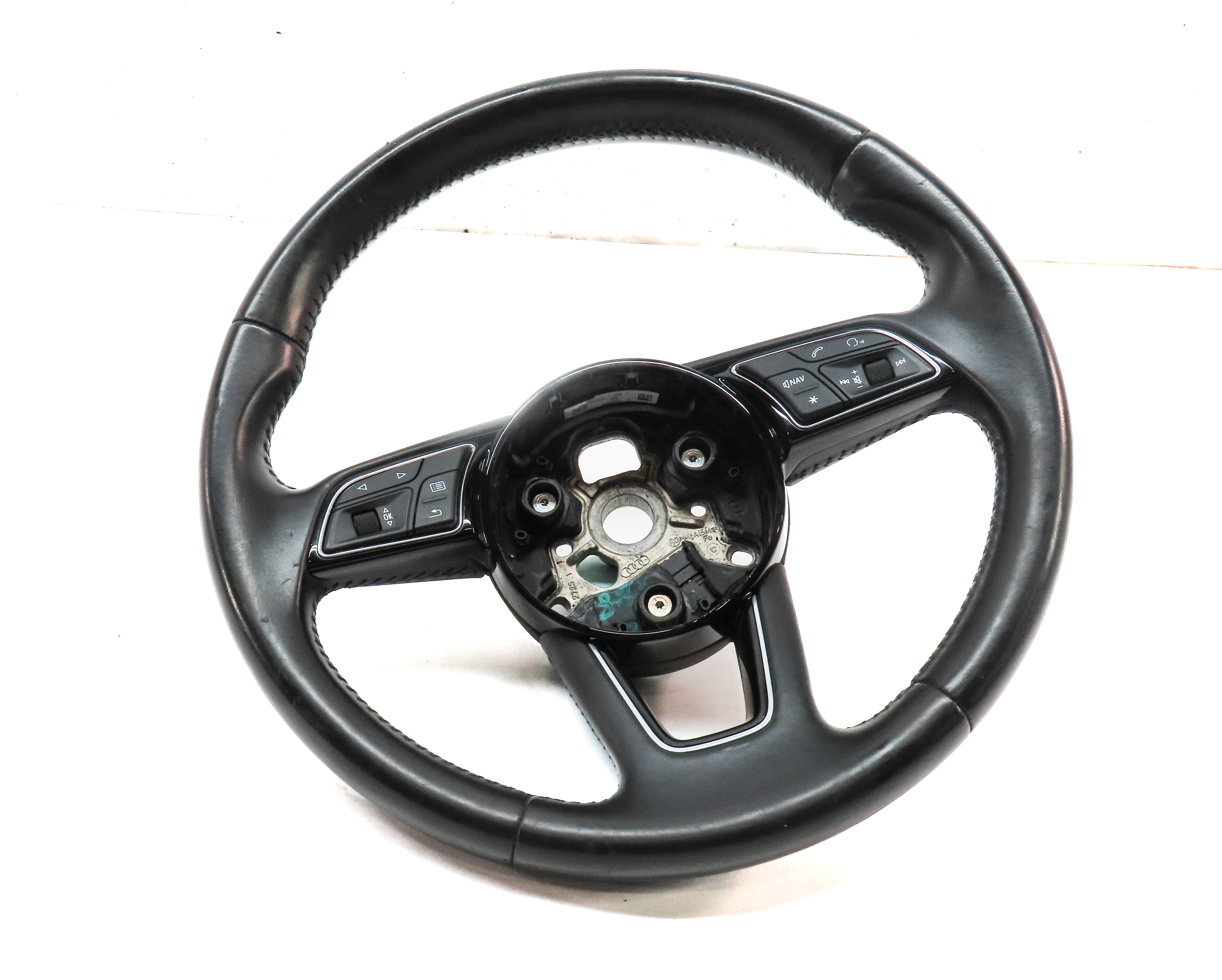 2017-2020 AUDI A3 S3 (8V 8Y) 3 SPOKE STEERING WHEEL w/ CONTROL SWITCH BUTTONS — exact item pictured
